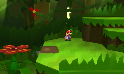 Second paperization spot in Shy Guy Jungle of Paper Mario: Sticker Star.