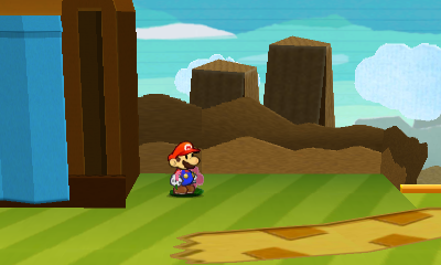 Second paperization spot in Whammino Mountain of Paper Mario: Sticker Star.