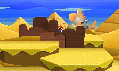 Eighth paperization spot in Drybake Desert of Paper Mario: Sticker Star.