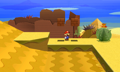 Ninth paperization spot in Drybake Desert of Paper Mario: Sticker Star.