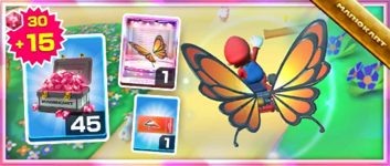 The Butterfly Sunset Pack from the Flower Tour in Mario Kart Tour