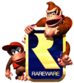 Donkey Kong and Diddy Kong with Rareware Logo