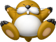 Artwork of Monty Mole from Mario Super Sluggers (also used in Mario Kart Tour, New Super Mario Bros. Wii, and Super Mario Party)