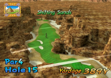 Hole 15 of Shifting Sands from Mario Golf: Toadstool Tour