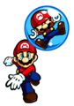 Mario breaking a Mini-Mario's crystal ball