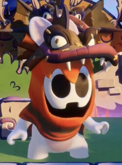 The Giant Flamin' Stooge in Mario + Rabbids Sparks of Hope