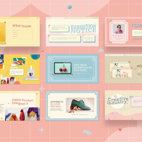 Catton Cute Pastel Powerpoint | Master Bundles