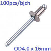 Rivet Inox 304 Chân Thép OD4.0x16mm (100pcs)