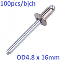 Rivet Inox 304 Chân Thép OD4.8x16mm (100pcs)