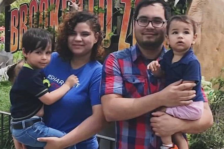 Zoraida Bartolomei, Alberto Rolon and their two young boys.