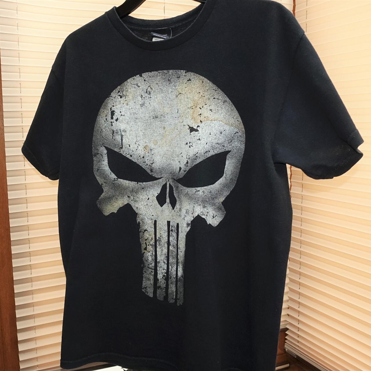 Mad Engine 'Punisher' Skull Logo Size: Medium Pit... - Depop