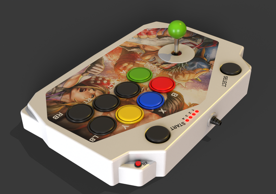 Arcade Joystick Joypad Low-poly 3D model