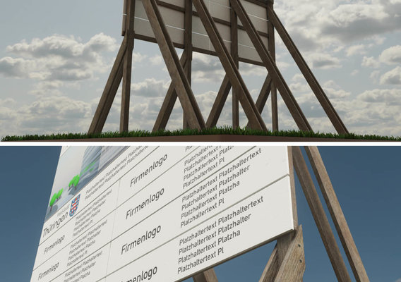 Wooden Billboard for Construction Sites 1