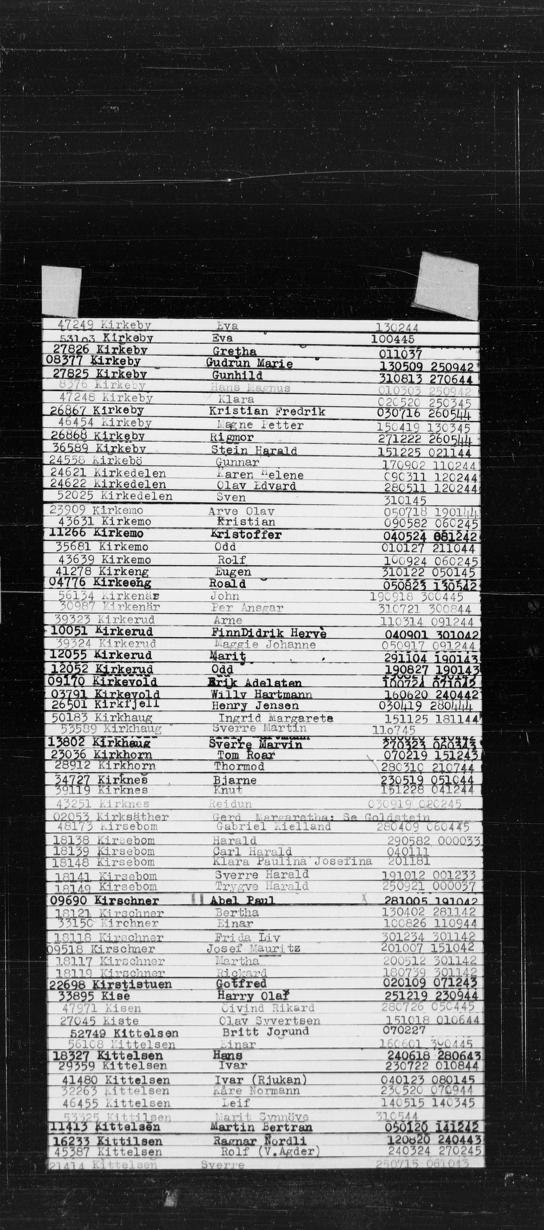 Den Kgl. Norske Legasjons Flyktningskontor, AV/RA-S-6753/V/Va/L0022: Kjesäterkartoteket.  Alfabetisk register, A-Å., 1940-1945, s. 456