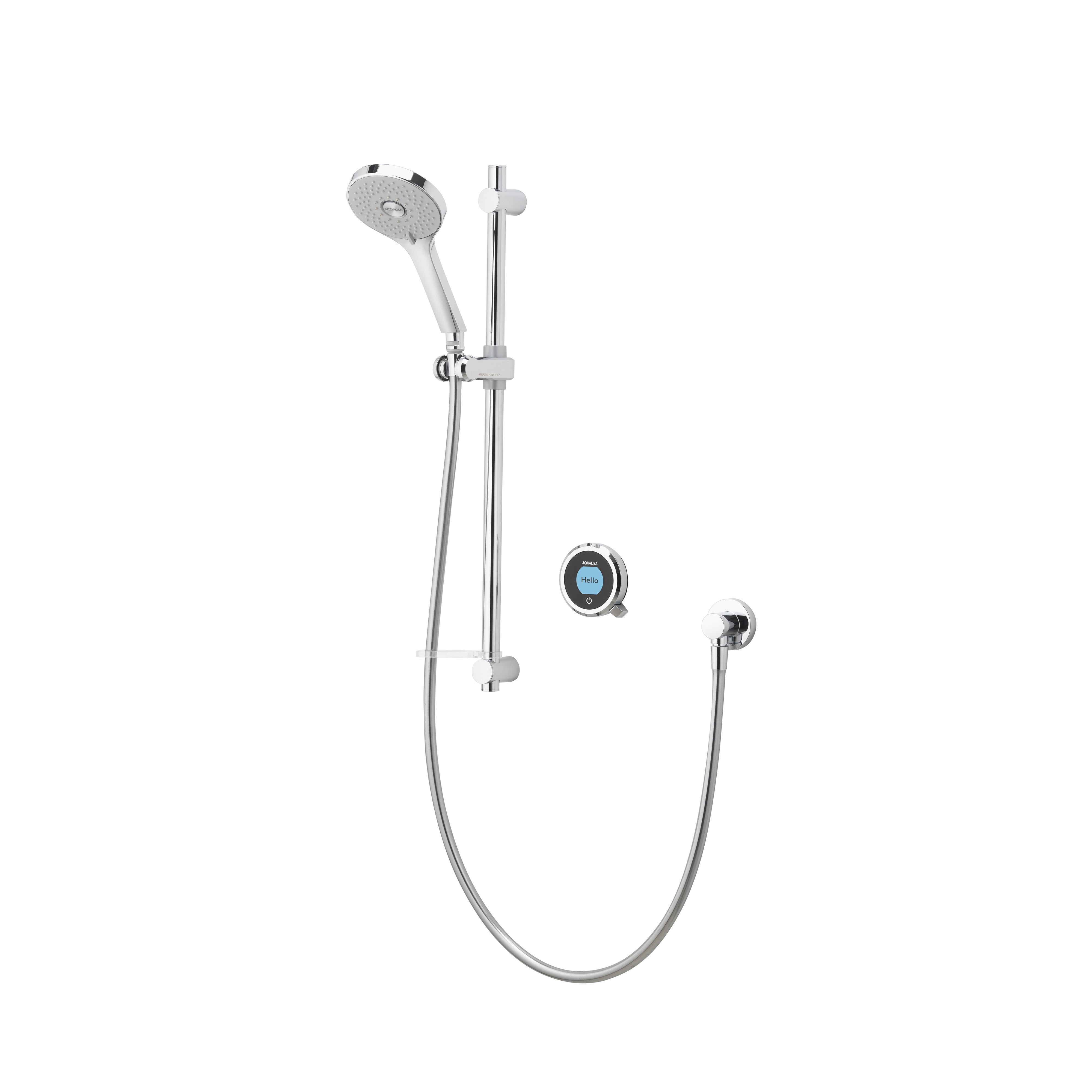 Aqualisa Optic Q Concealed valve Gravity-pumped Wall fed Smart Digital mixer 3-spray pattern Shower with head