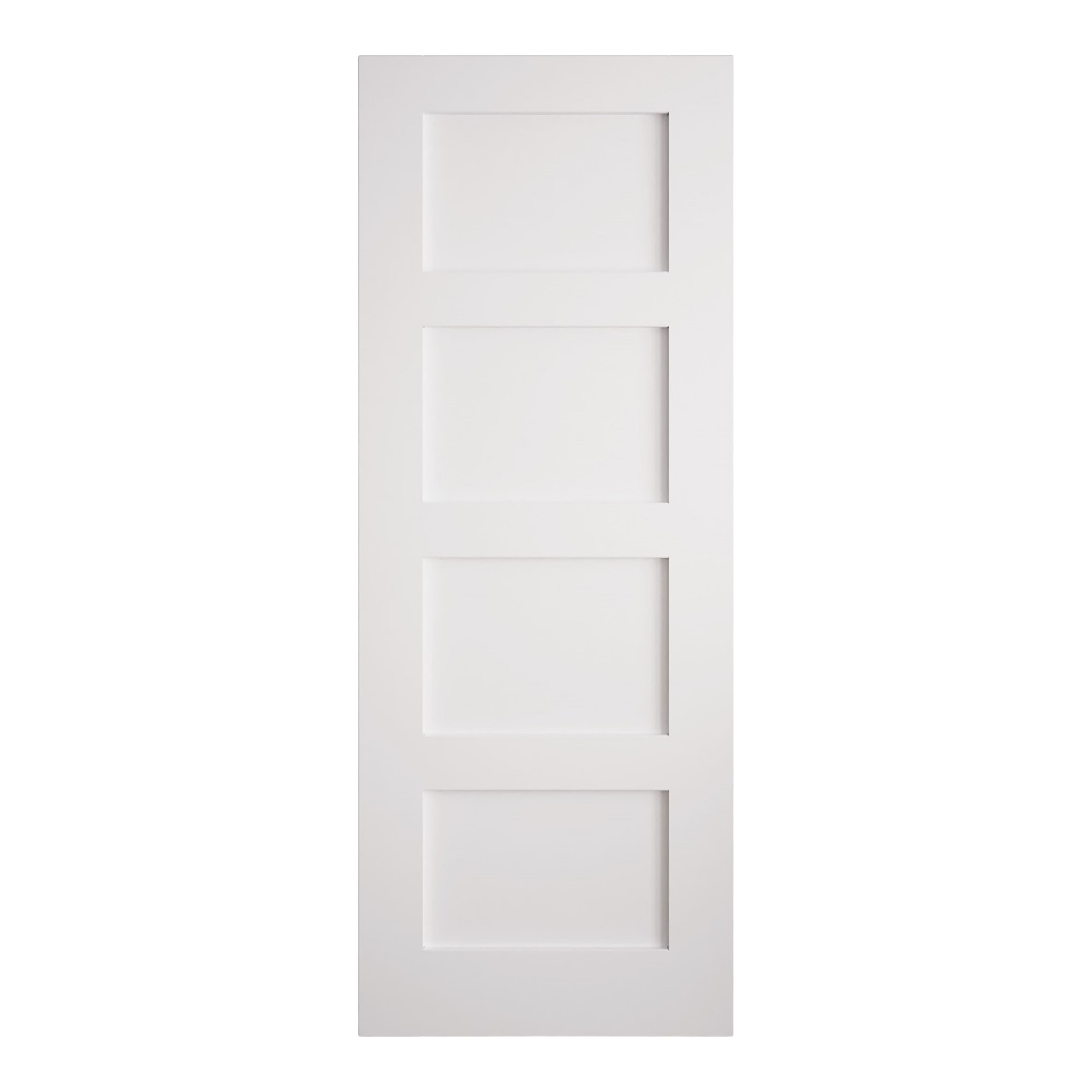 Fortia 4 panel Unglazed Shaker White Internal Pine Door, (H)1981mm (W)762mm (T)35mm