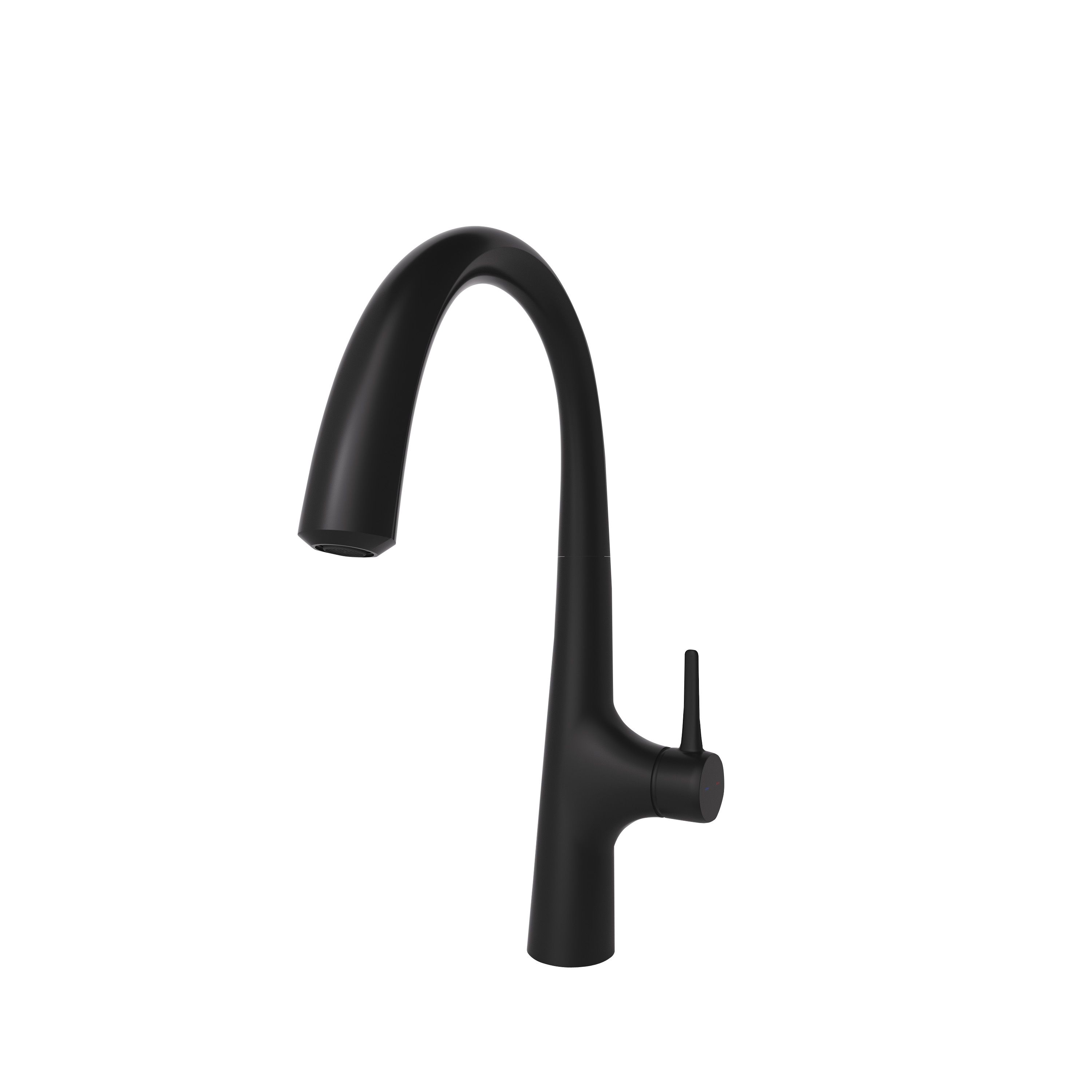 GoodHome Edulis Black Graphite effect Kitchen Side lever Tap