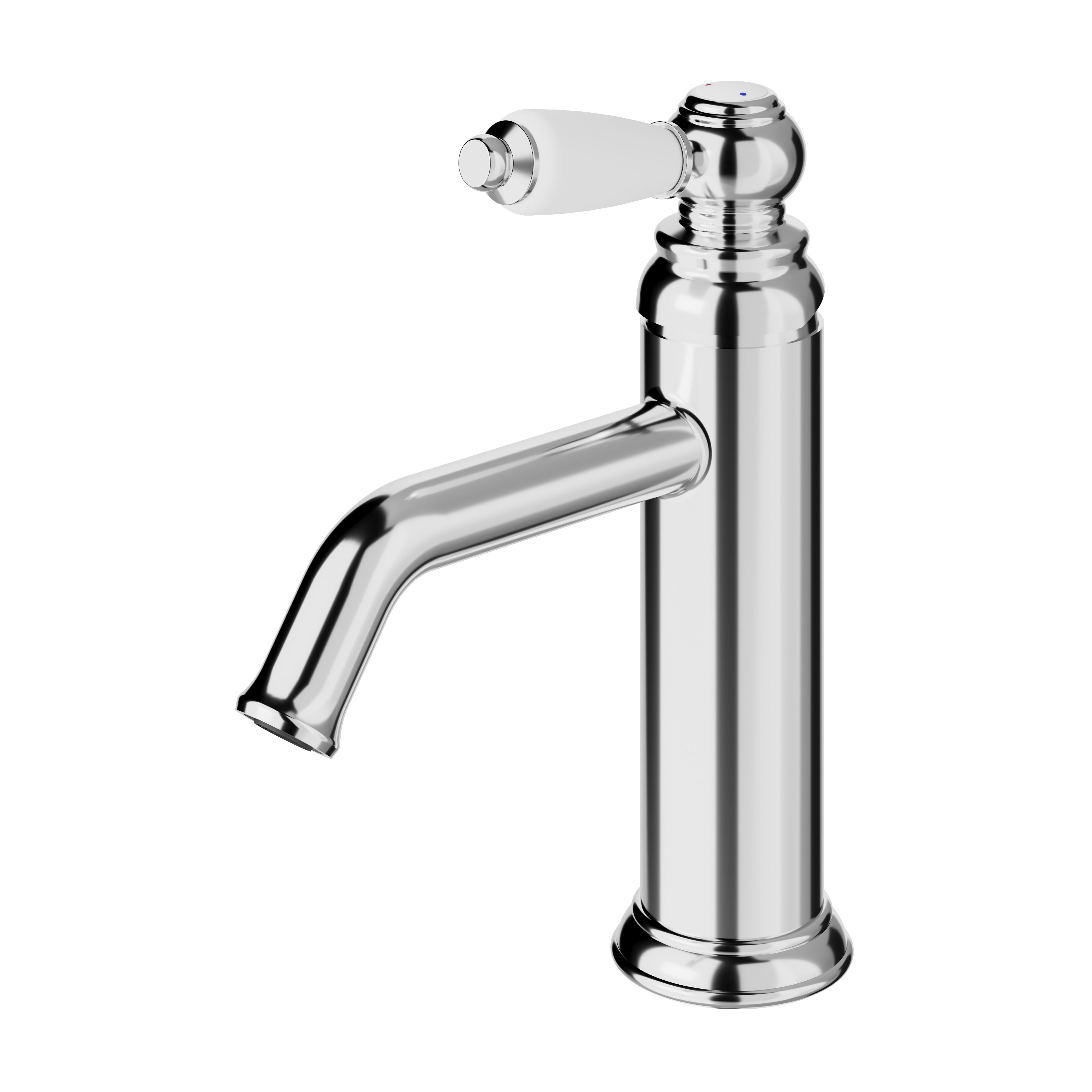 GoodHome Etel Medium Chrome effect Round Basin Mono mixer Tap