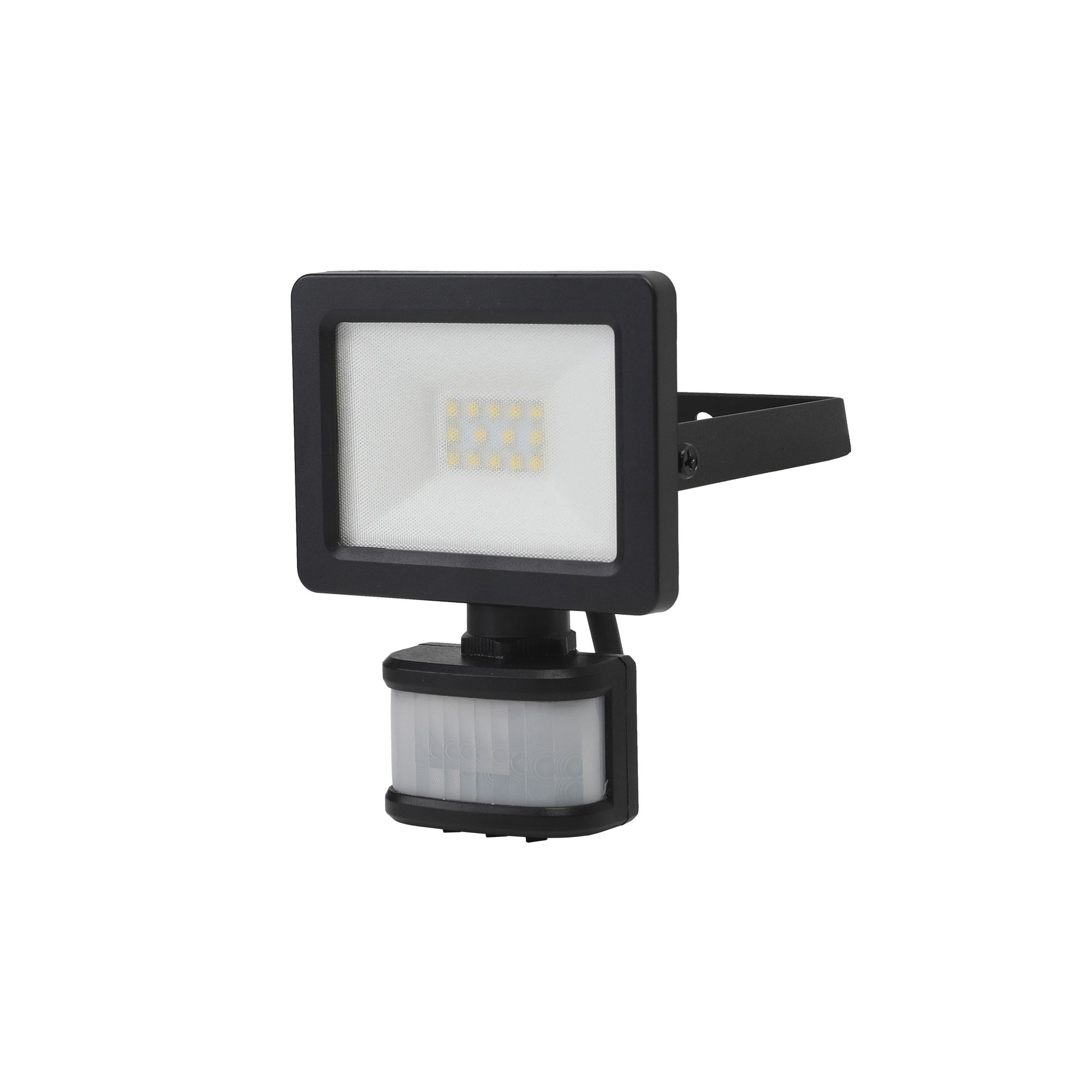 GoodHome Lucan AFD1017-IB Black Mains-powered Cool white Outdoor LED PIR Floodlight 1000lm