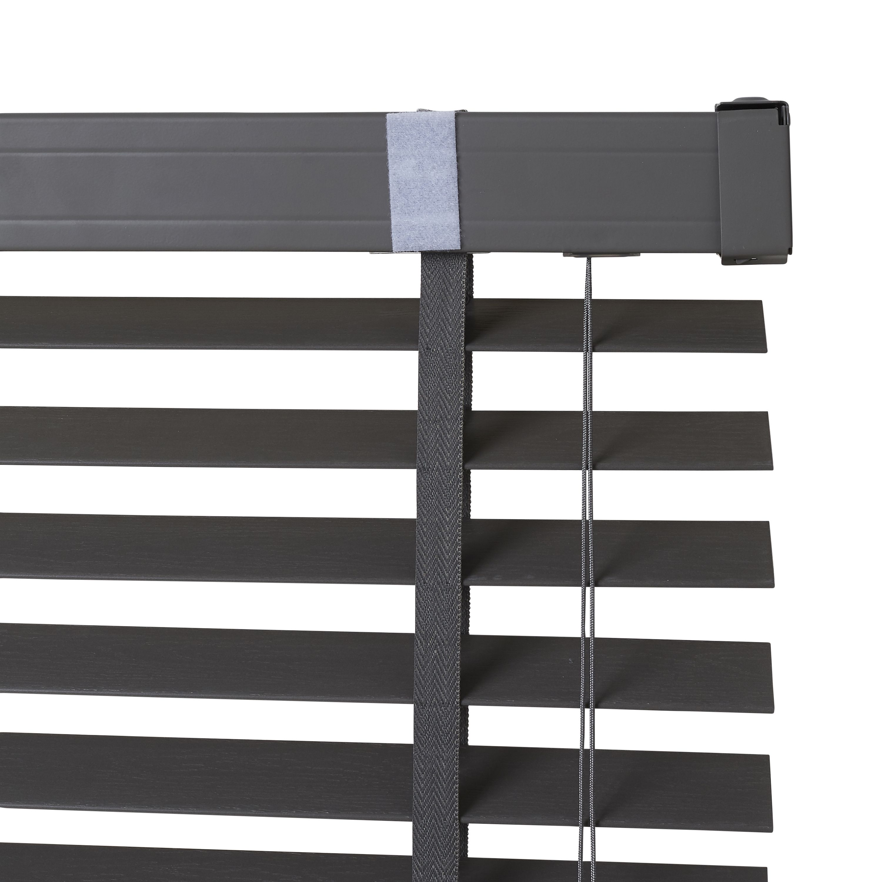 Lone Grey Woodgrain effect PVC Venetian Blind (W)60cm (L)180cm