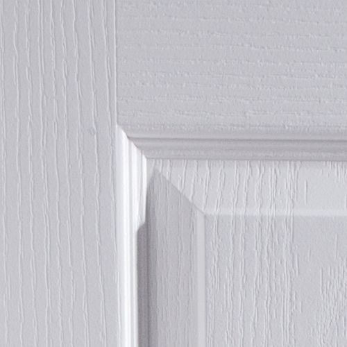 Painted 4 panel Unglazed White Woodgrain effect Internal Door, (H)1981mm (W)610mm (T)35mm