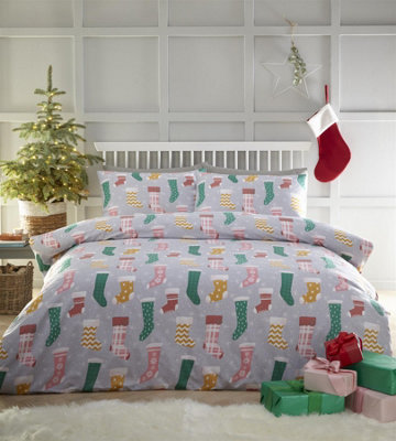 Charlotte Thomas Christmas Stockings Duvet Cover Set Xmas Bedding