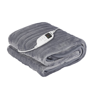 Geepas Heated Throw Blanket Fleece Electric Over Soft Fleece 9 Settings