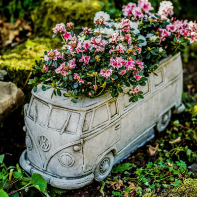 Large Stone Camper Van Garden Planter