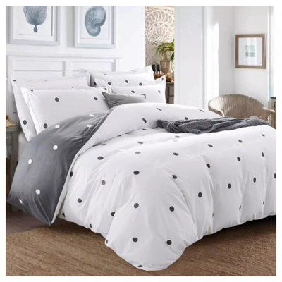 Luxury Duvet Cover Reversible Dotted 3- Piece  Single Double King Super King Size Quilt Covers