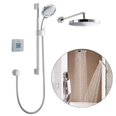 Mira Vier Digital Mixer Shower Dual Outlet Low Pressure Gravity Pumped Rear Fed