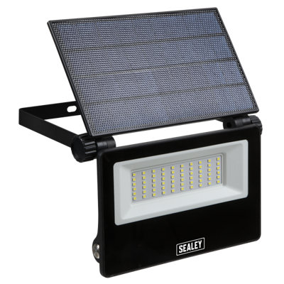 Sealey Extra-Slim Solar Floodlight With Wall Bracket 30W SMD LED 3000LM LED30S