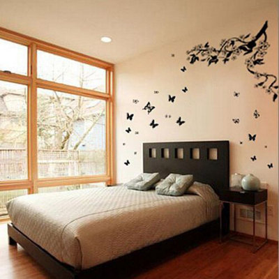 Walplus Combo Adult Butt Vine + 3D Butt Black Wall Sticker