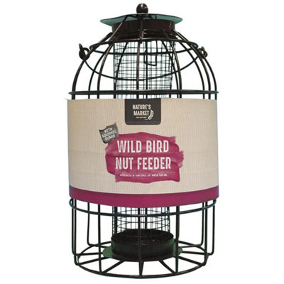 Weather Resistant Nut Feeder Metal Bird Hanging Cage