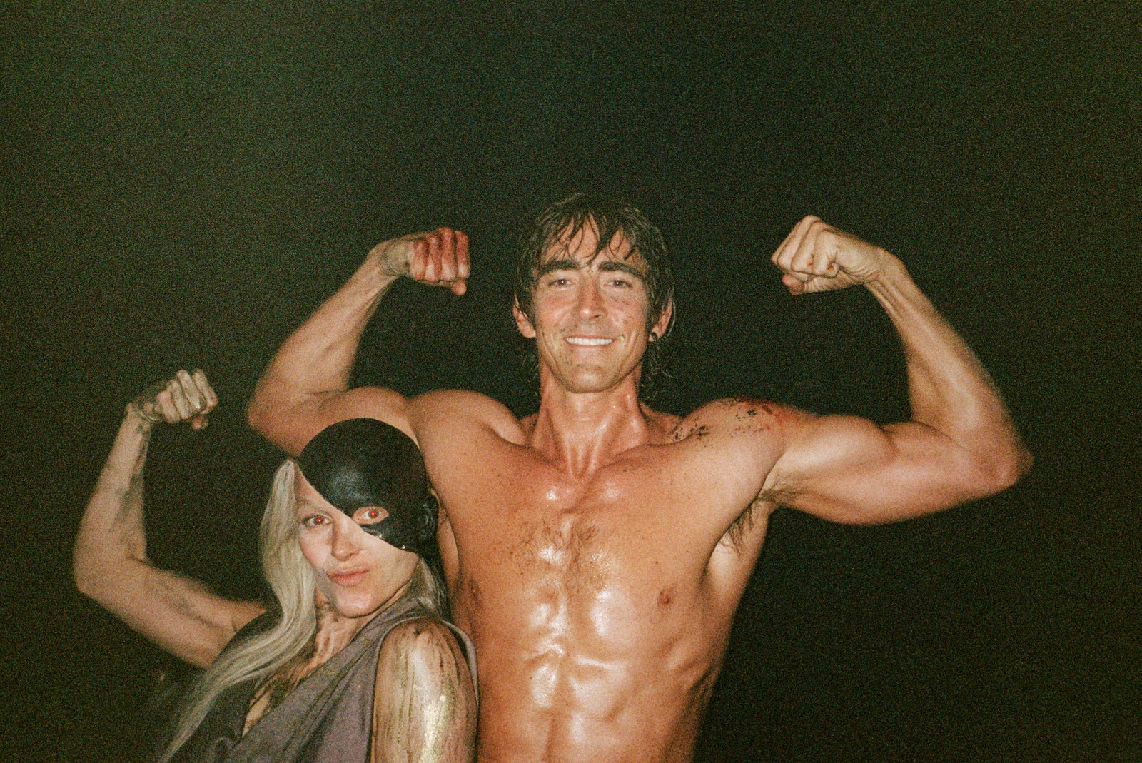 Laura Birn and Lee Pace behindthescenes of Foundation.