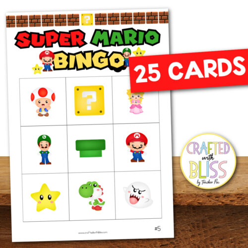 25 Super Mario Bingo Game Printable | Made By Teachers