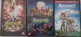 3 Dvd-set Arthur: 1. Arthur en de Minimoys / 2. Arthur en de wraak van Malthazard / 3. Arthur 3 - De strijd tussen de twee werelden