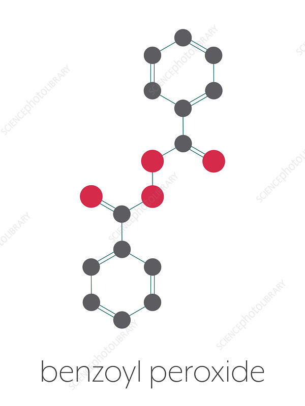 Benzoyl Peroxide Acne Drug Molecular Model Stock Image F025 1702 Science Photo Library