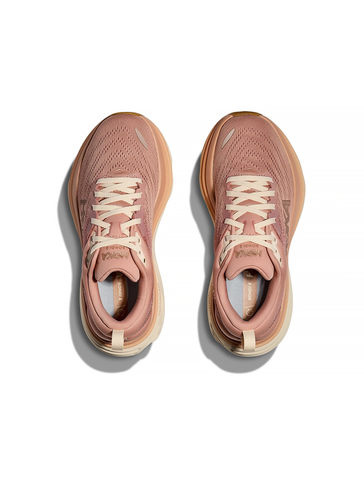 Bondi 8 sneakers in mauve and copper color way on white background