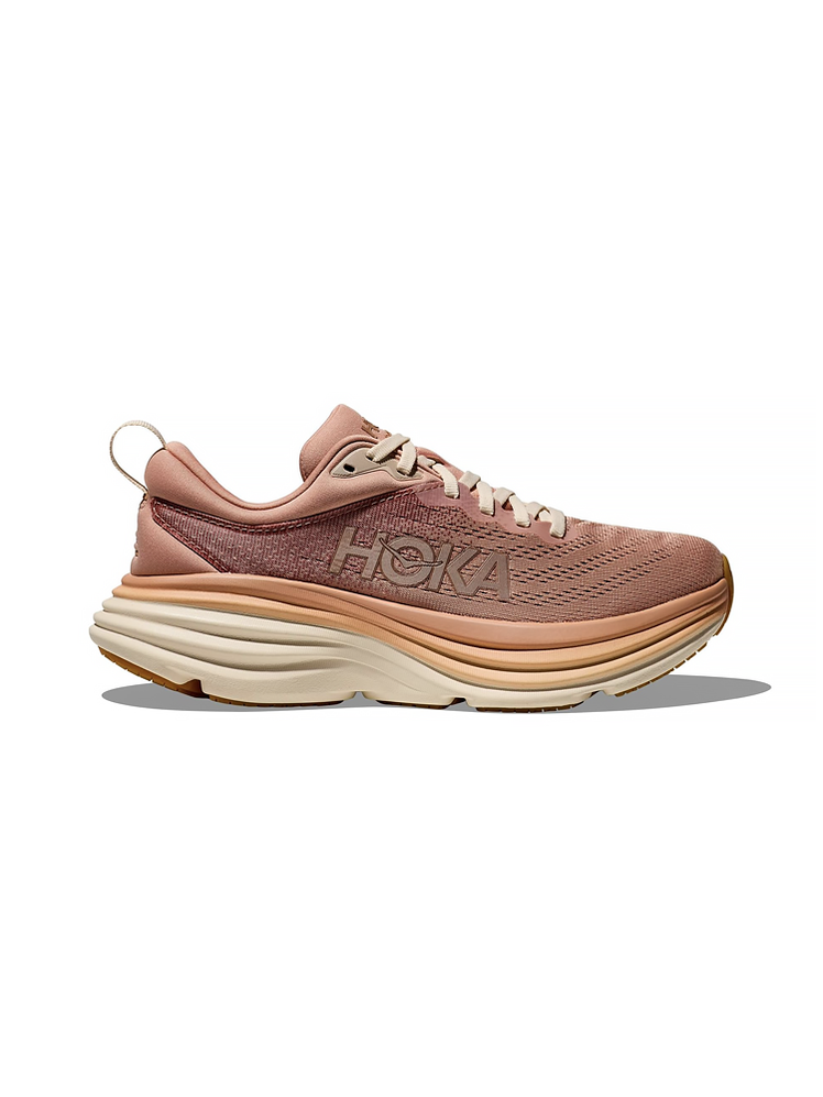 Bondi 8 sneakers in mauve and copper color way on white background