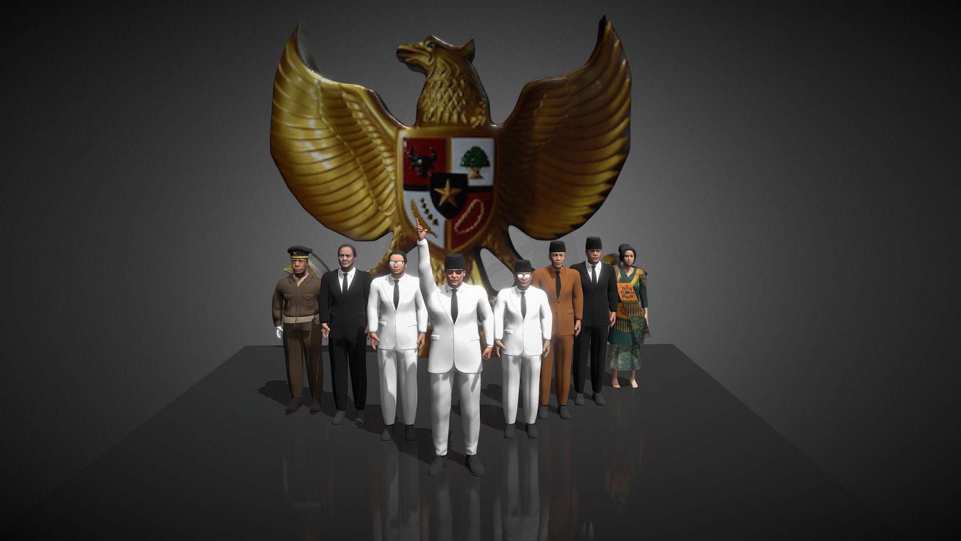 Pahlawan Indonesia - 3D model by Abim Project (@abimpradana.ap ...