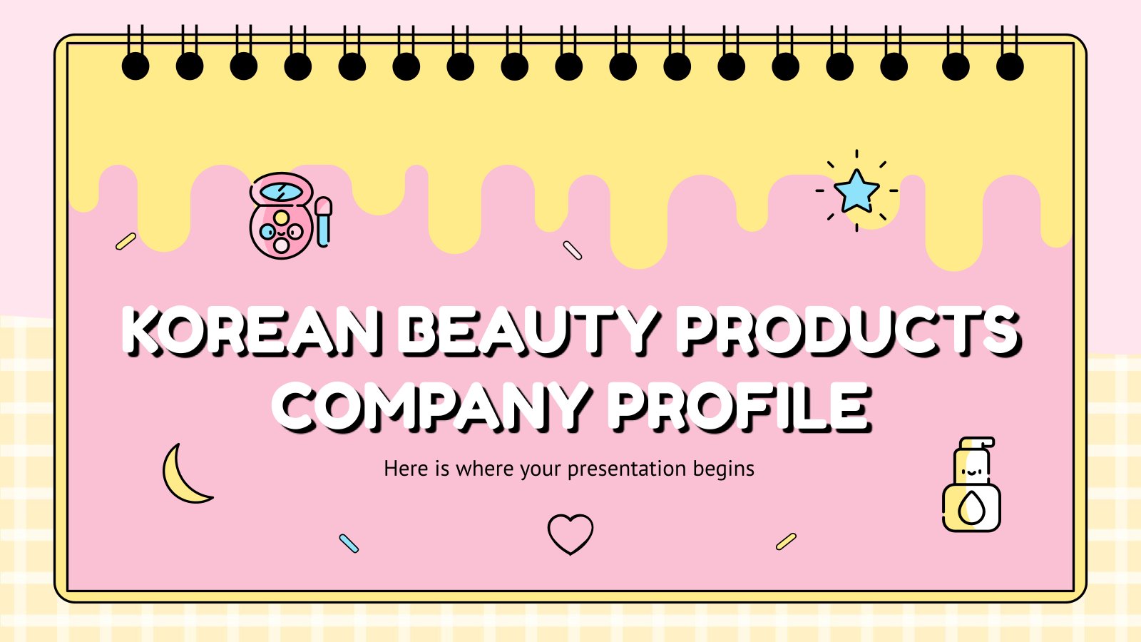 Korean Beauty Products Company Profile presentation template 