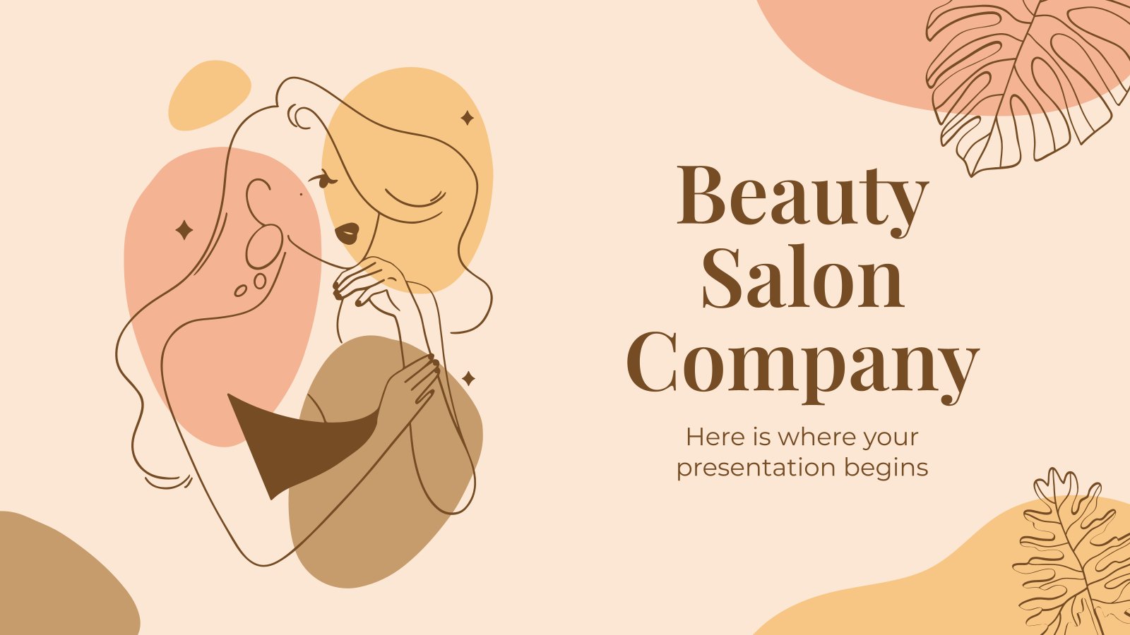 Beauty Salon Company presentation template 