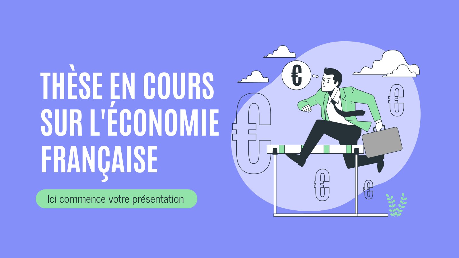 Current French Economy Thesis presentation template 