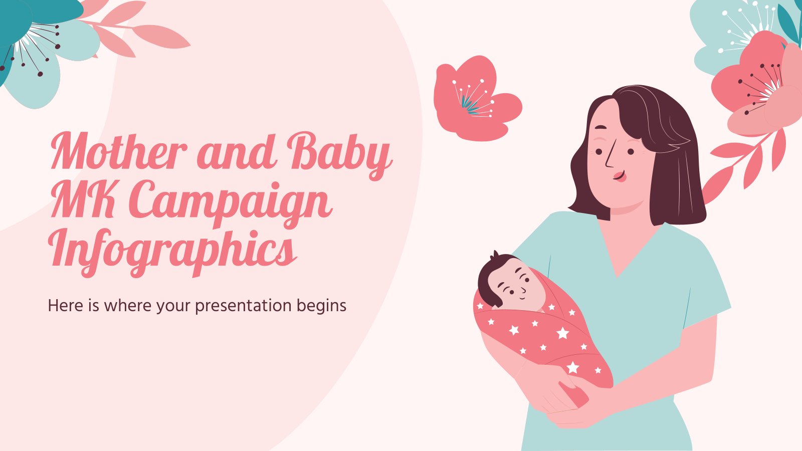 Mother and Baby MK Campaign Infographics presentation template 