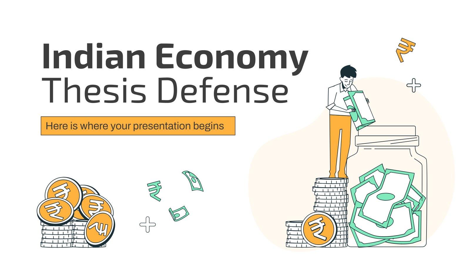 Indian Economy Thesis Defense presentation template 