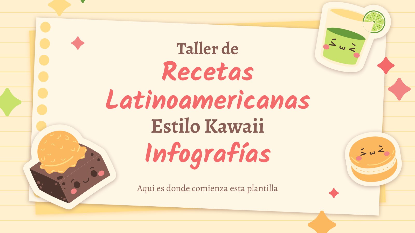 Latin America Kawaii-Style Recipes Workshop Infographics presentation template 