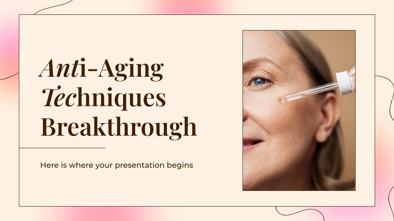 Anti-Aging Techniques Breakthrough presentation template 