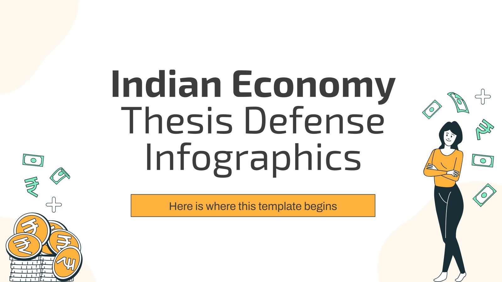 Indian Economy Thesis Defense Infographics presentation template 