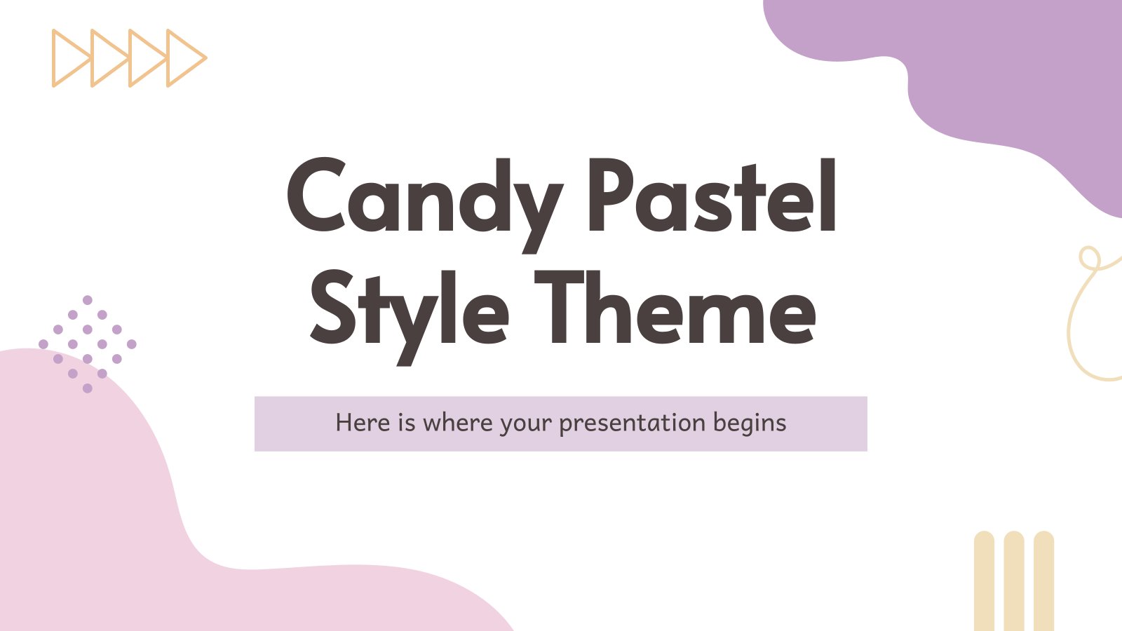 Candy Pastel Style Theme presentation template 