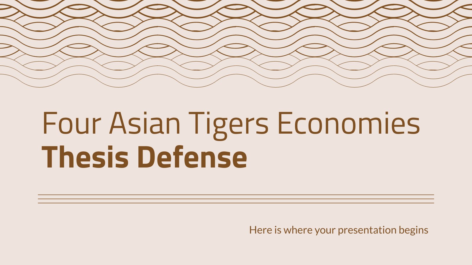 Four Asian Tigers Economies Thesis Defense presentation template 